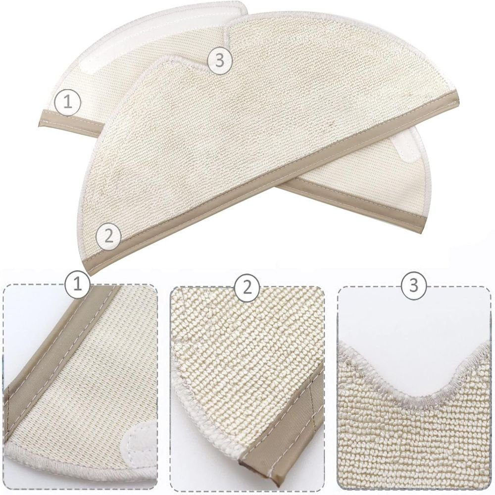 Zubehör-Set Wischtücher für Xiaomi Roborock S5 MAX, S6 Pure /E5 Staubsauger, Melteine, (6-tlg)