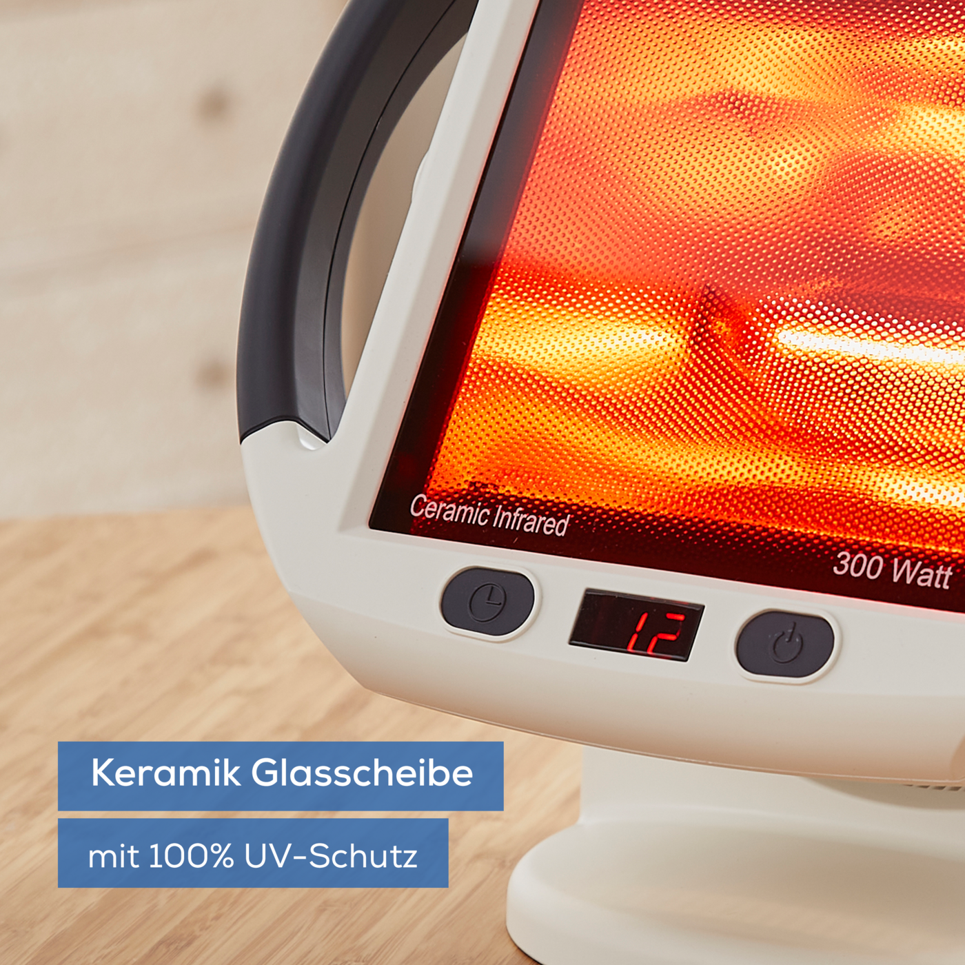 Beurer Infrarot-Wärmestrahler IL 50-Extra große Infrarotlampe mit Timer, Abschaltautomatik & Keramik Glasscheibe