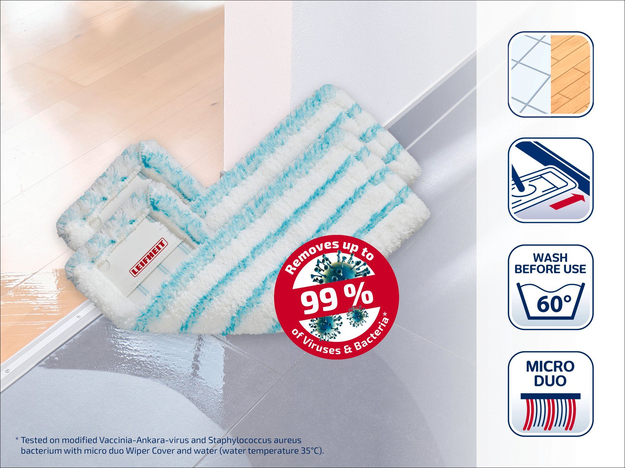 Leifheit Bundle Wischbezug Profi XL micro duo (2er Set) Wischbezug