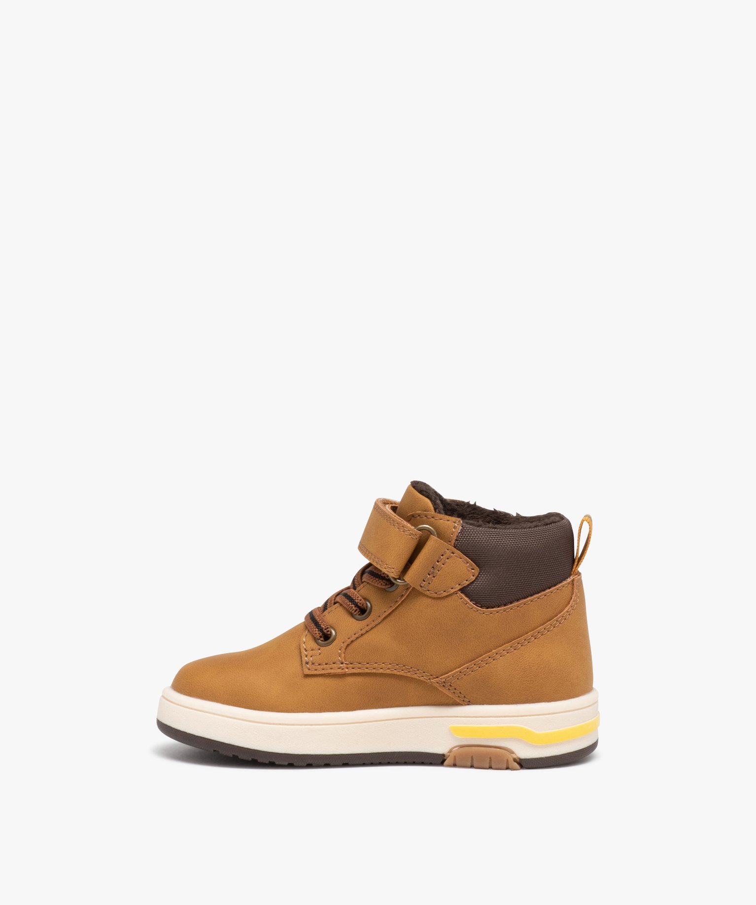 Boots doublé fermeture scratch bébé Garçon camel | GEMO