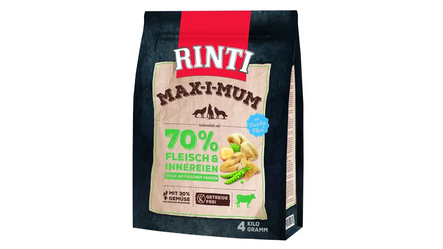 RINTI Hundetrockenfutter MAX-I-MUM Adult Pansen 4 kg