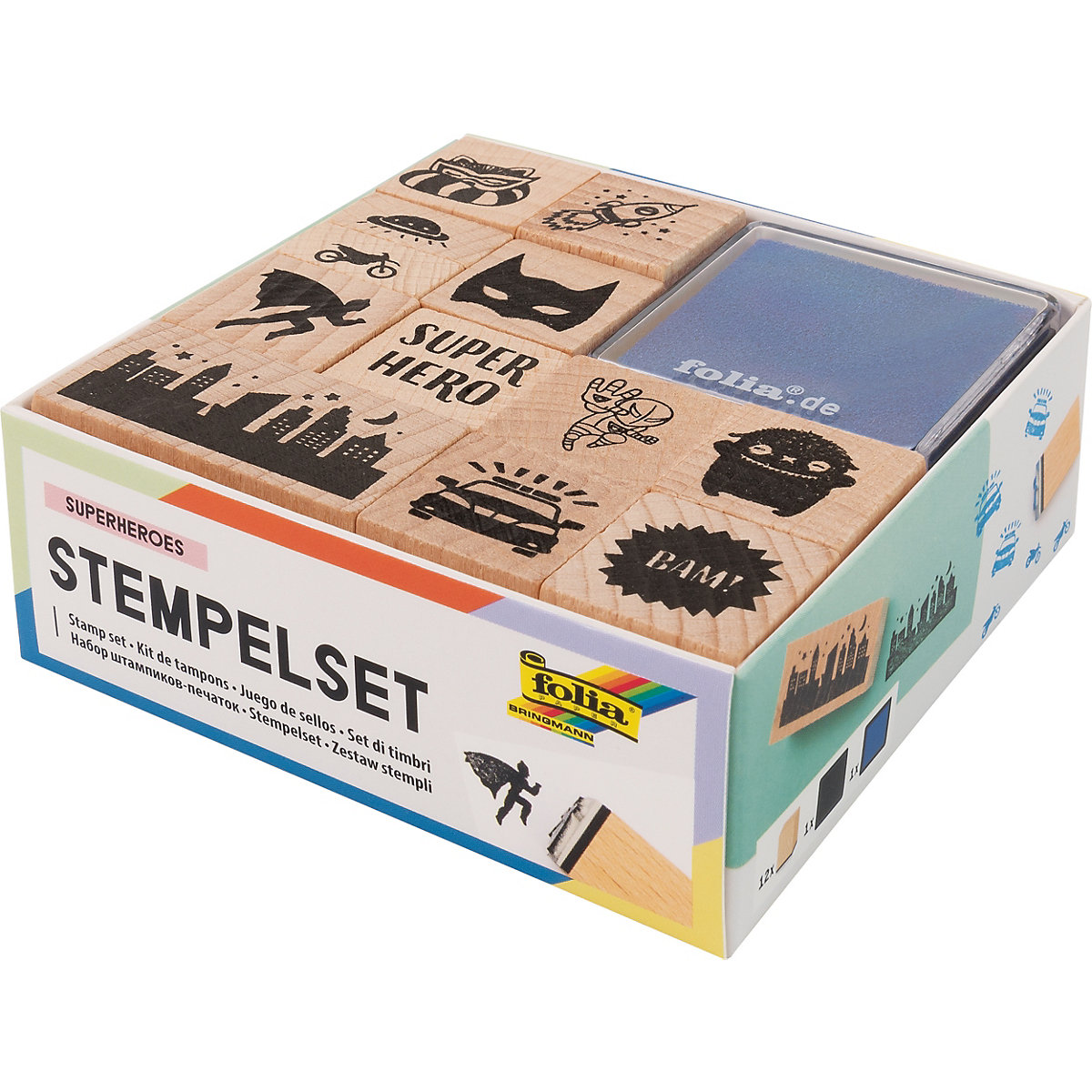 Stempelset Superhelden
