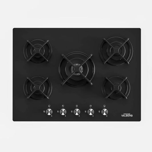 Plaque de cuisson à gaz en verre VALBERG GGH 5 IC 066T