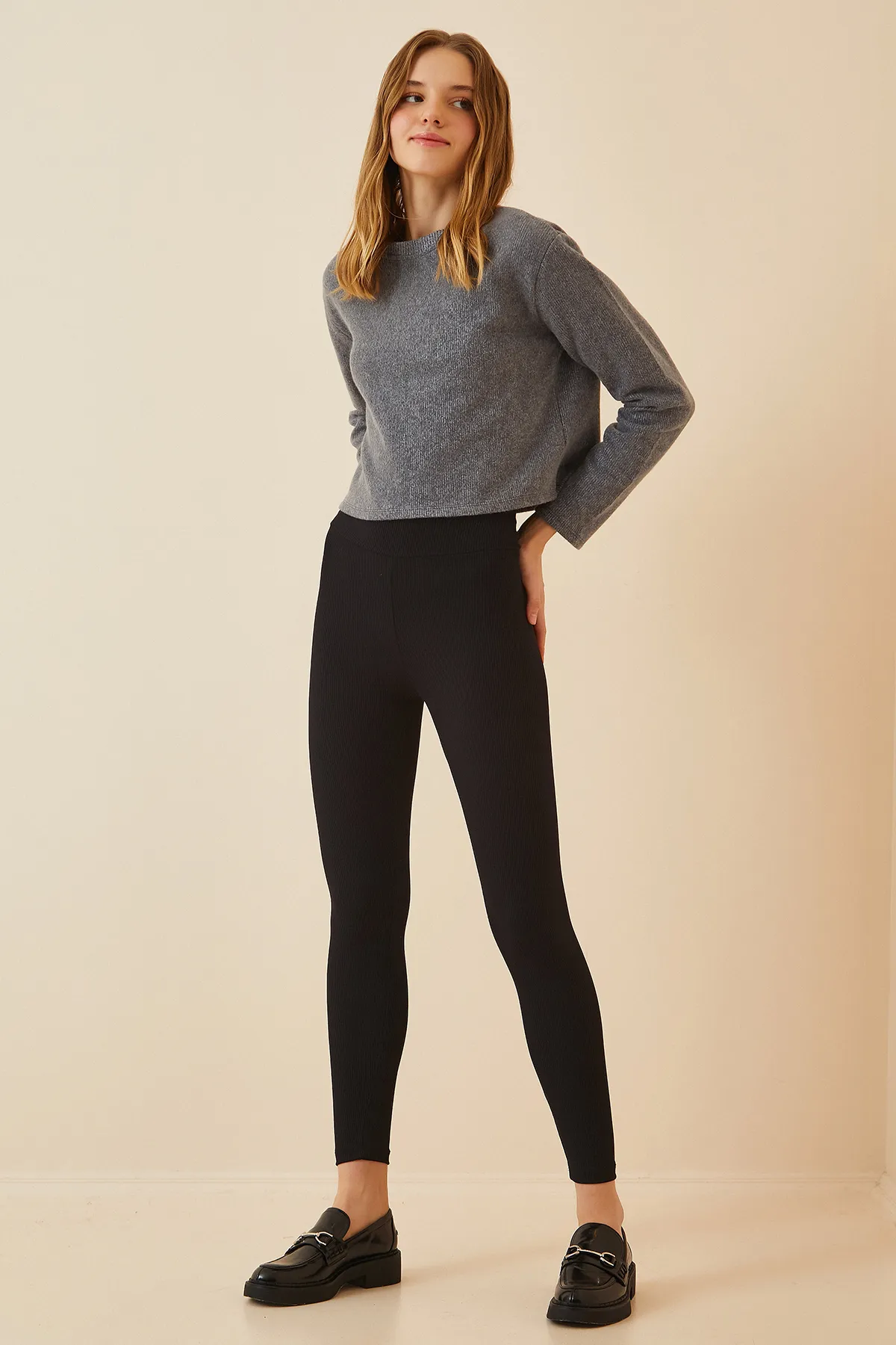 Happiness İstanbul  Leggings - Schwarz - Hoher Bund