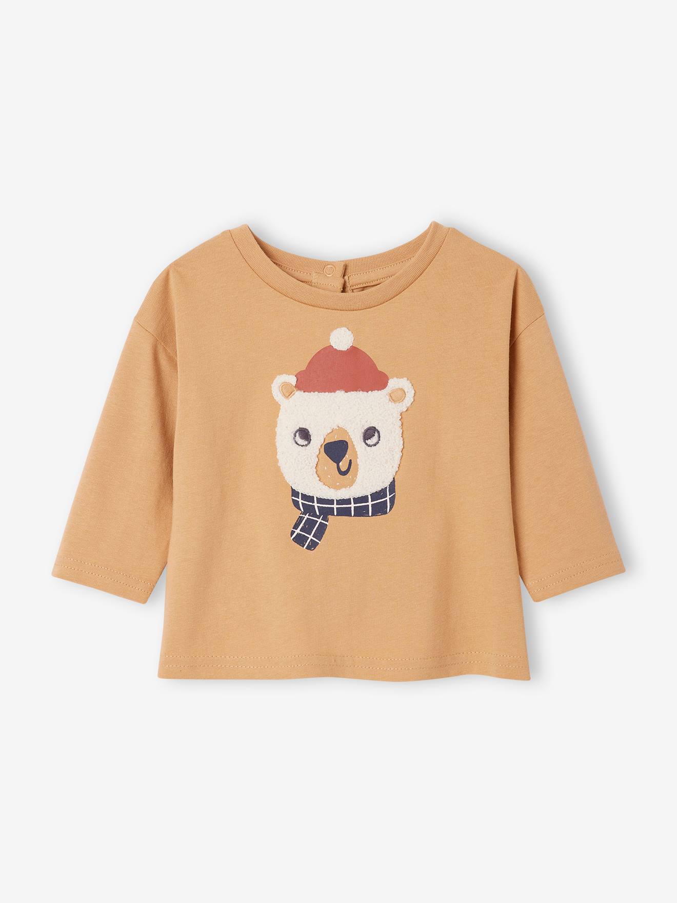 Vertbaudet Baby Shirt mit Reliefprint - beige