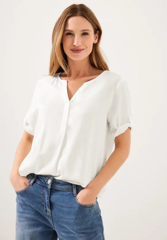 CECIL Unifarbene Basic Bluse