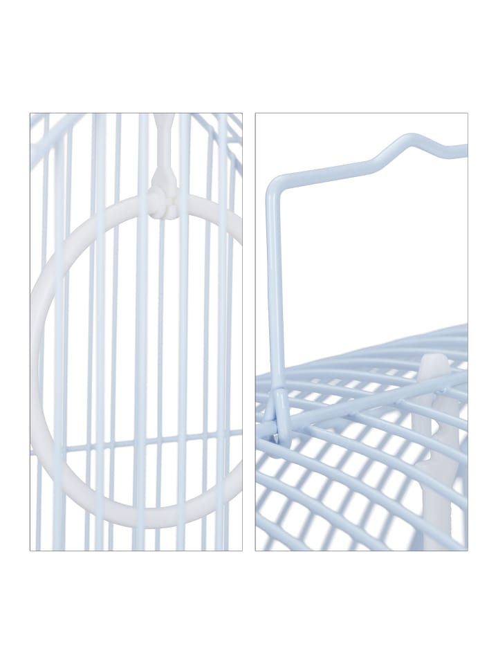 relaxdays Vogelkäfig in Weiß - (B)34,5 x (H)49,5 x (T)31 cm günstig kaufen onesize