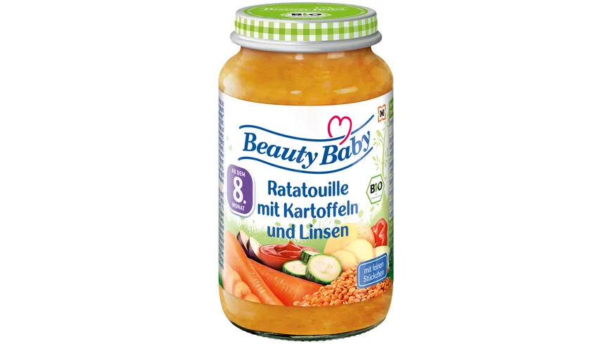 Beauty Baby Babygläschen Bio Menue Ratatouille mit Kartoffeln und Linsen 220 g