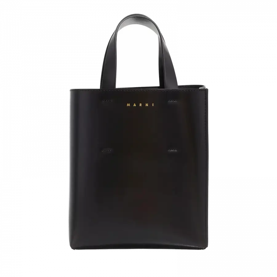 Marni - Marni Handle Bags Leder Black - schwarz