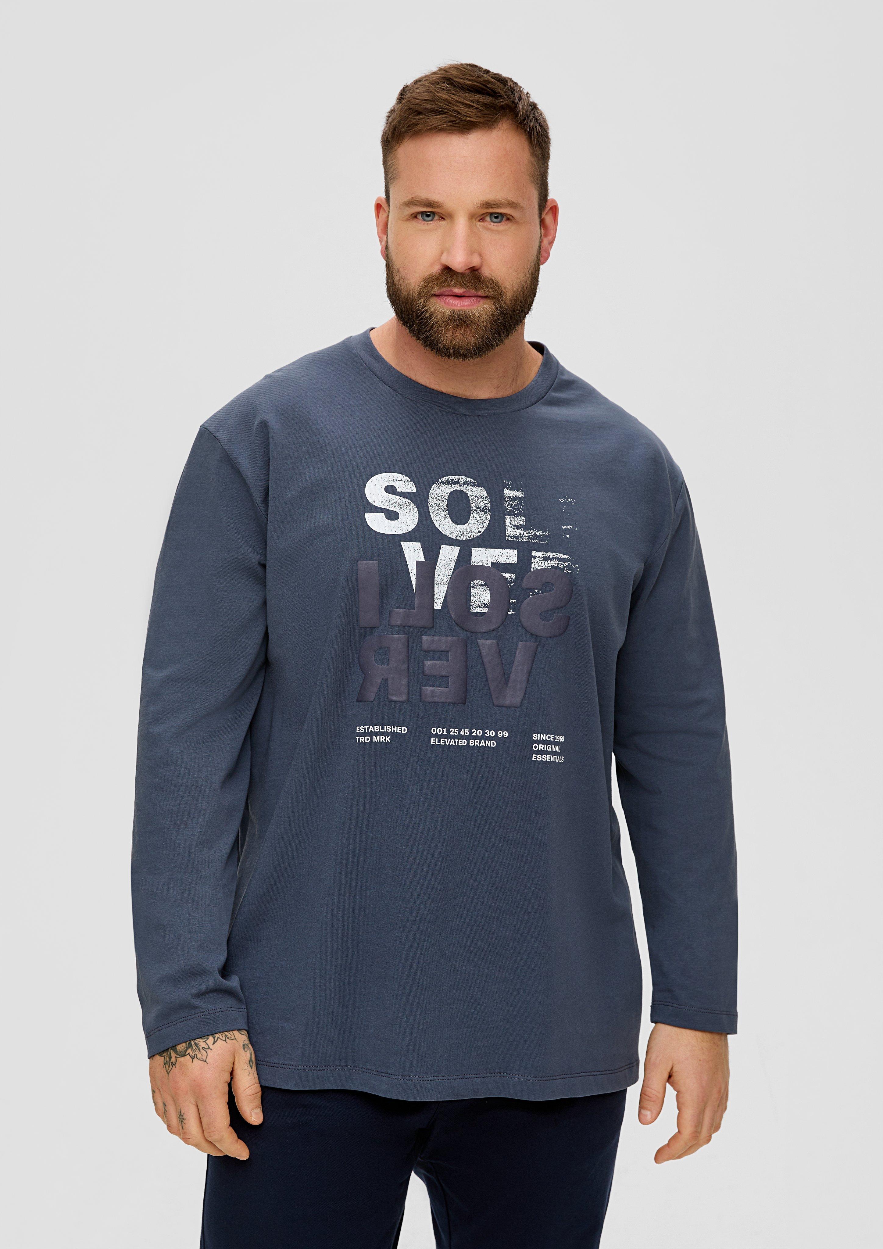 Longsleeve mit gummiertem Label-Print  2143244-57D1