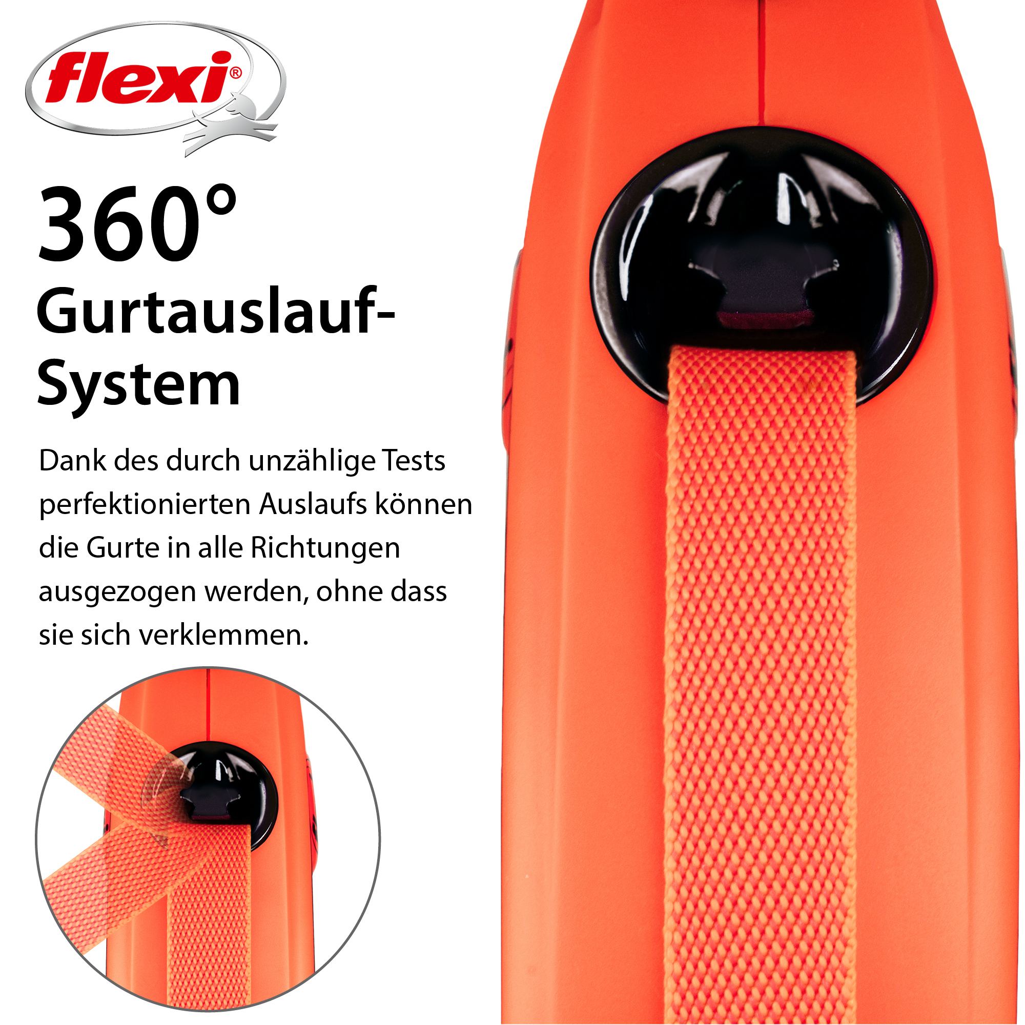 Flexi Hundeleinen Flexi XTREME Gurt-Rollleine orange/ schwarz L, 8 m