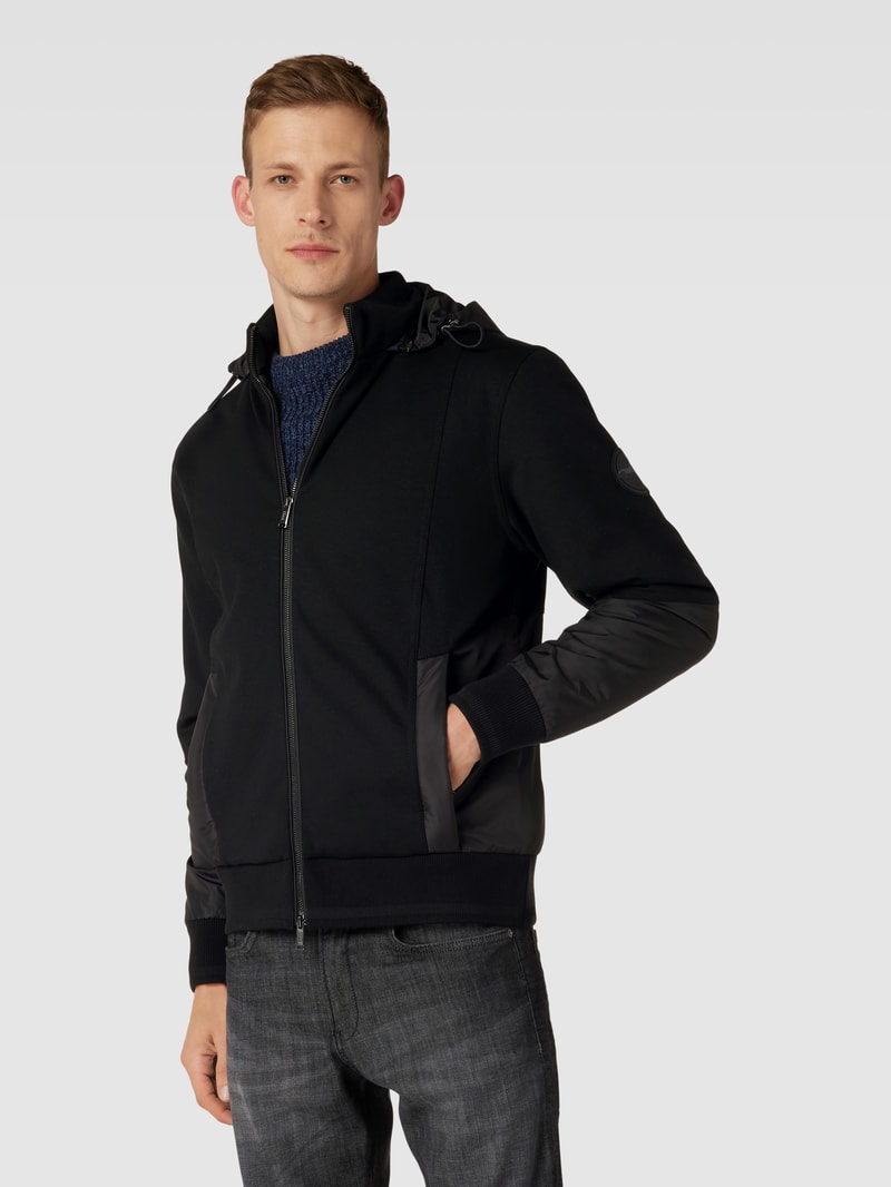 Sweatjacke mit Label-Patch - Porsche X Boss Collection in schwarz
