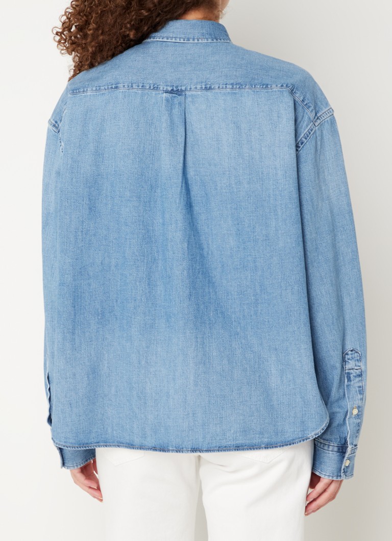 Ralph Lauren denim blouse with logo embroidery