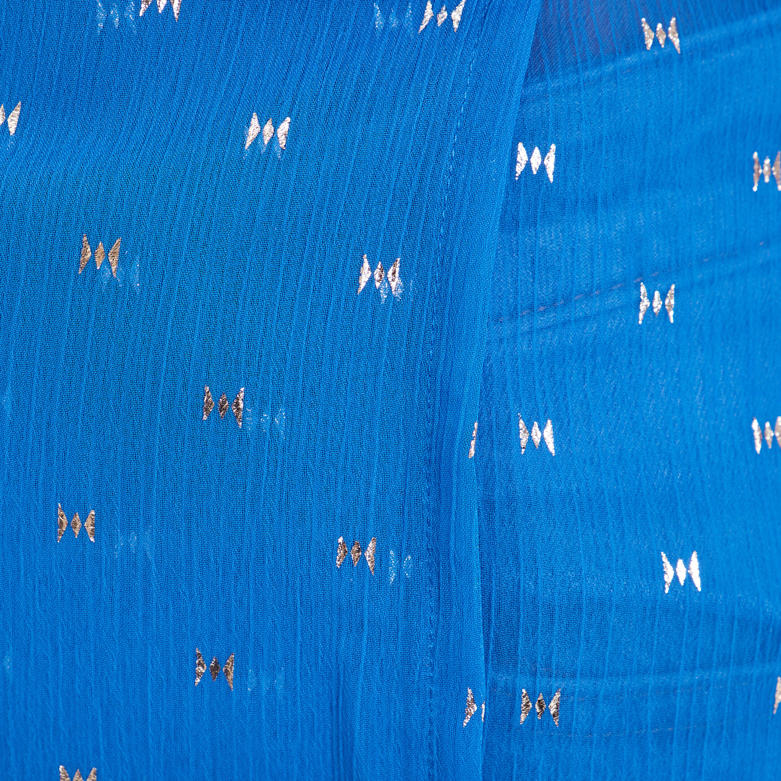 Blouse col cache-coeur bleu roi femme | Cache Cache