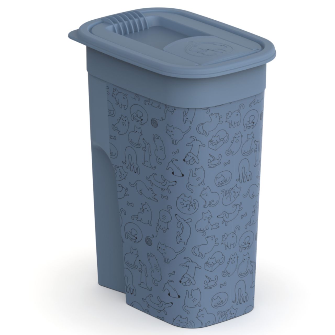 Rotho Babydesign Rotho MyPet Flo Tierfutterbehälter 4.1l mit Deckel, blau/weiss