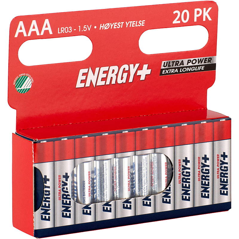 Energy Batteri AAA 20-pk, ultra power, Energy
