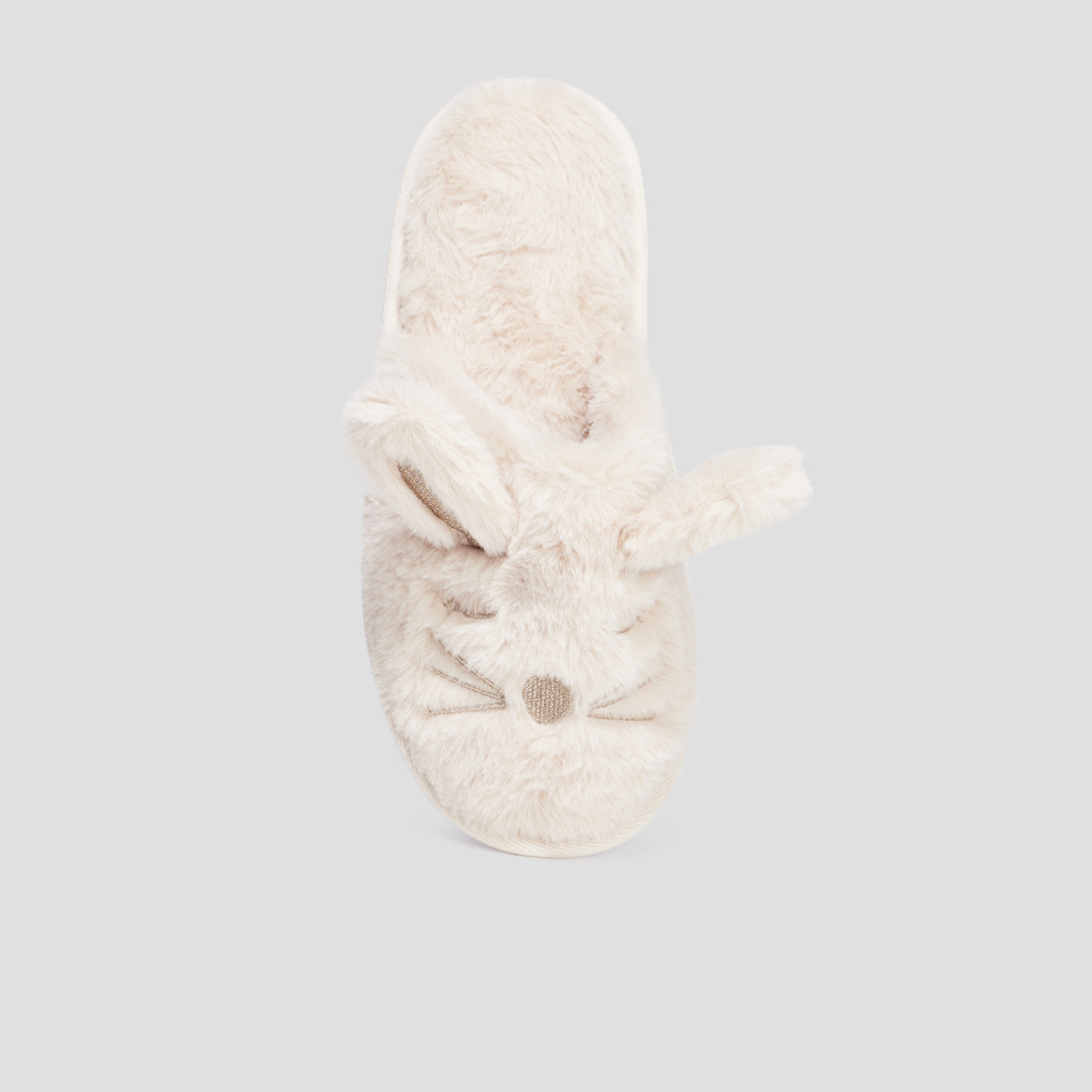Chaussons mules imitation fourrure sable femme | La Halle