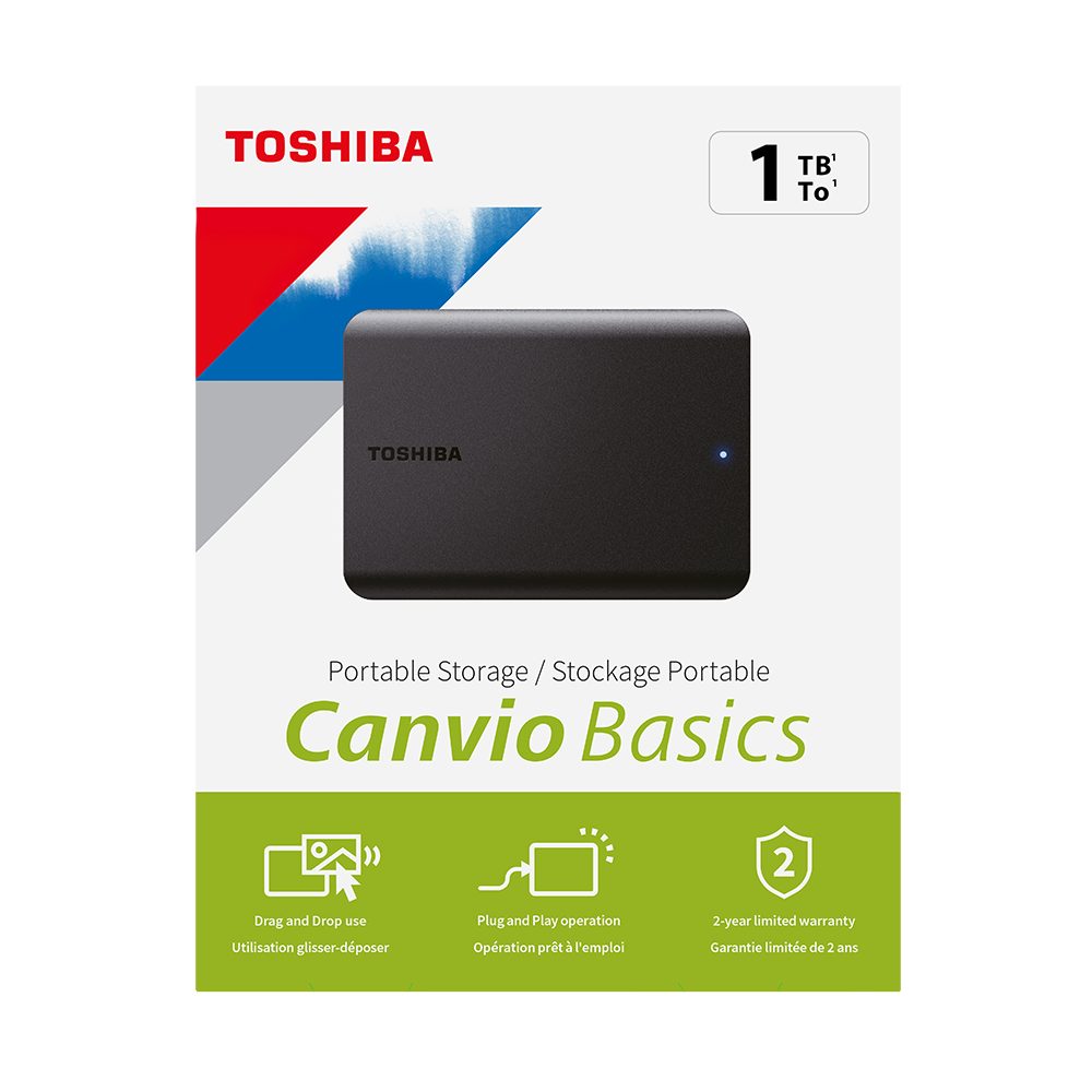 Toshiba Canvio Basics 2022 externe HDD-Festplatte (1 TB) 2,5