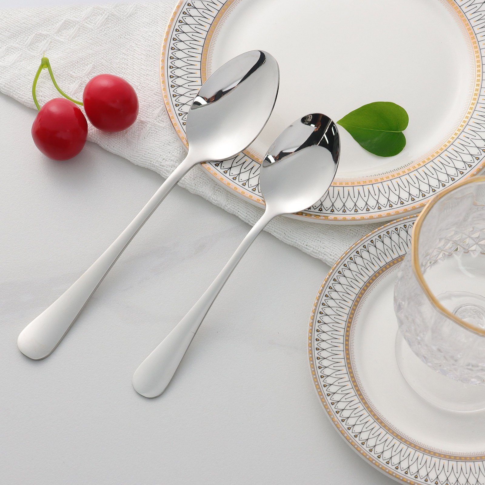 CALIYO Besteck-Set Edelstahl Rostfrei 18/10 Besteck Set, Besteck Set für 6 Personen, Messer Gabel Löffel Set 30-teilig, Spülmaschinengeeignet