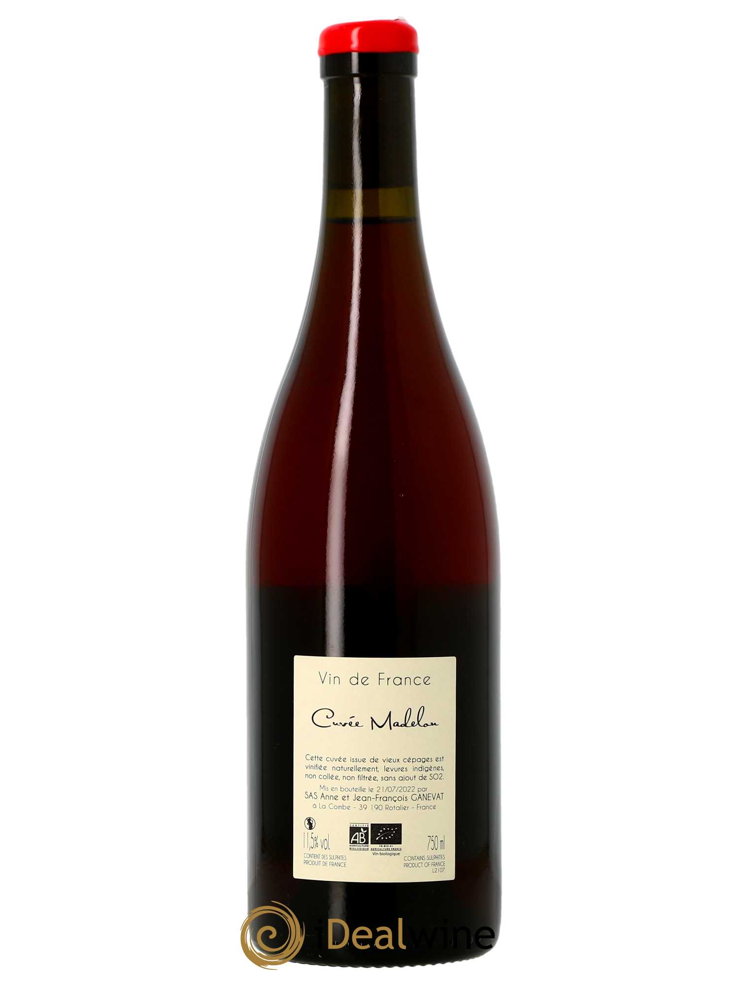 Vin de France Madelon Anne et Jean François Ganevat   - Lot de 1 Bouteille