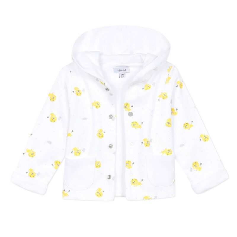 Manteau blanc ouatiné imprimé lions naissance Absorba