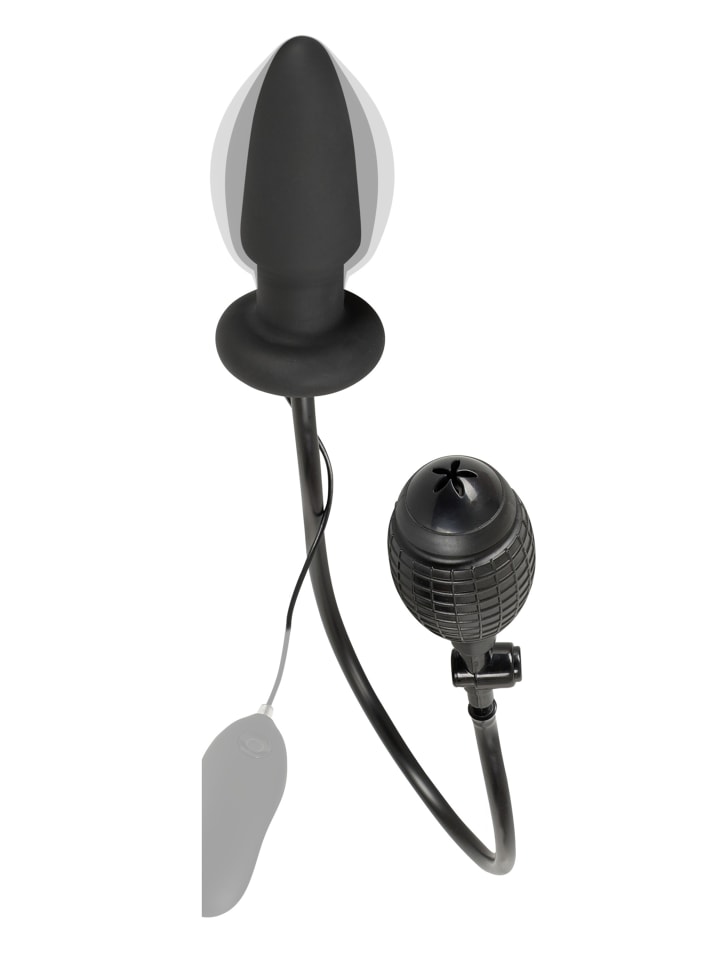 You2Toys aufblasbarer Analplug Inflatable Vibrating Butt Plug in schwarz günstig kaufen 12,2 cm