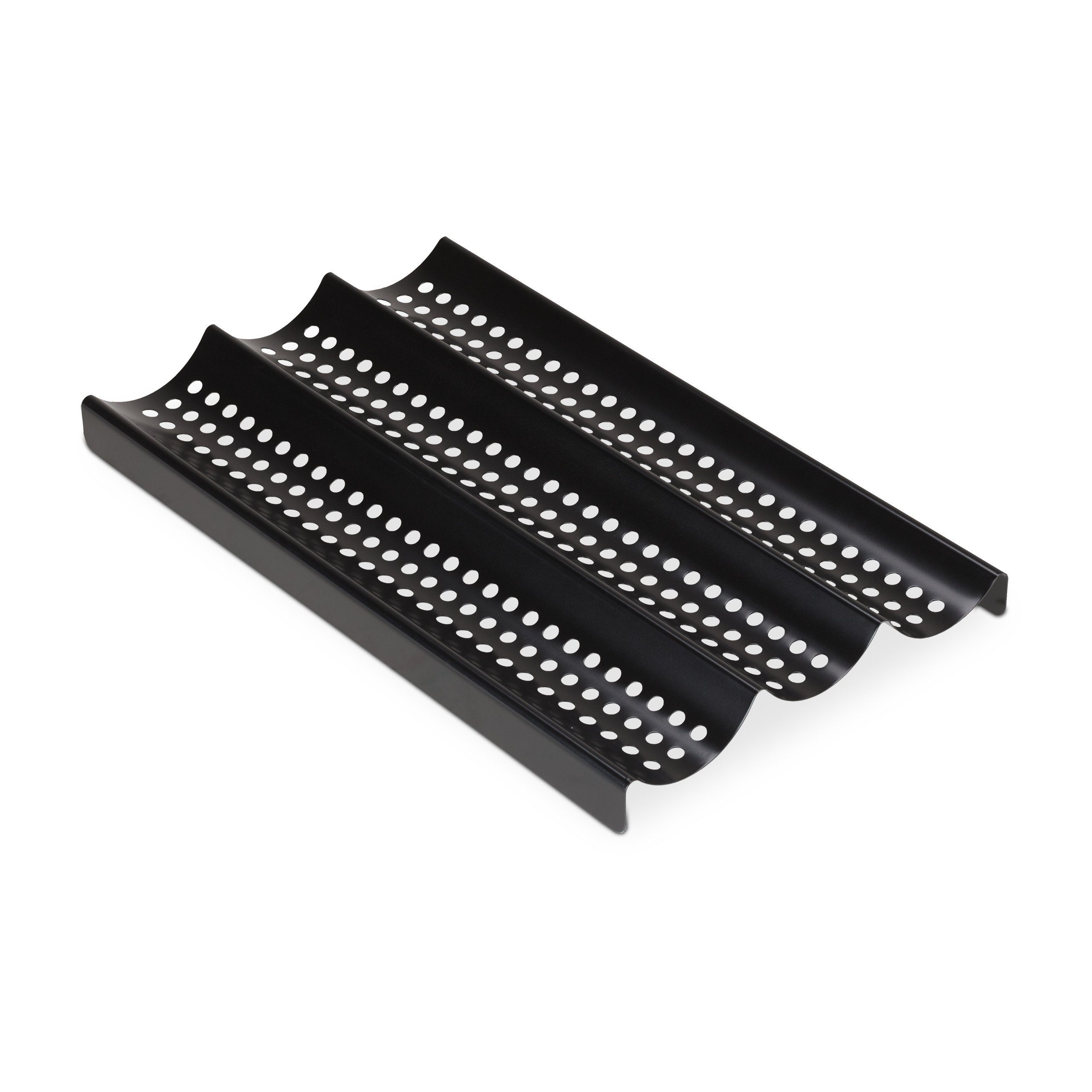 relaxdays Baguetteblech Baguette Backform mit 3 Mulden, Eisen