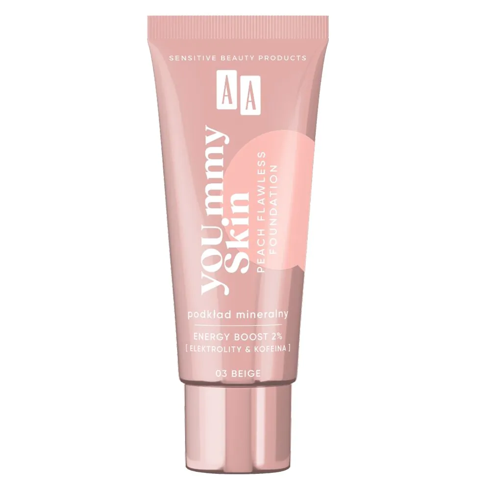 AA YOUmy Skin Peach Flawless Radiance mineralni puder, 03 Beige