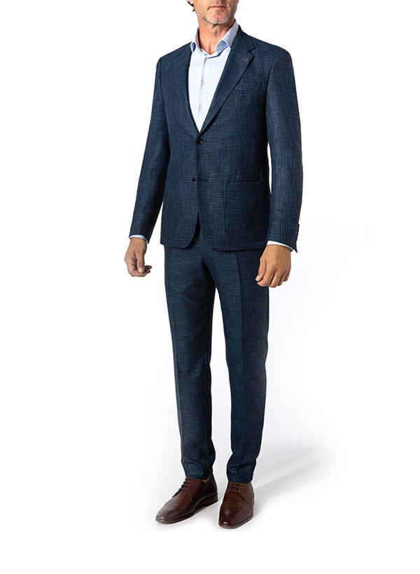Strellson, Anzug Arndt-Melwin, Slim Fit, Mikrofaser-Leinen, navy meliert