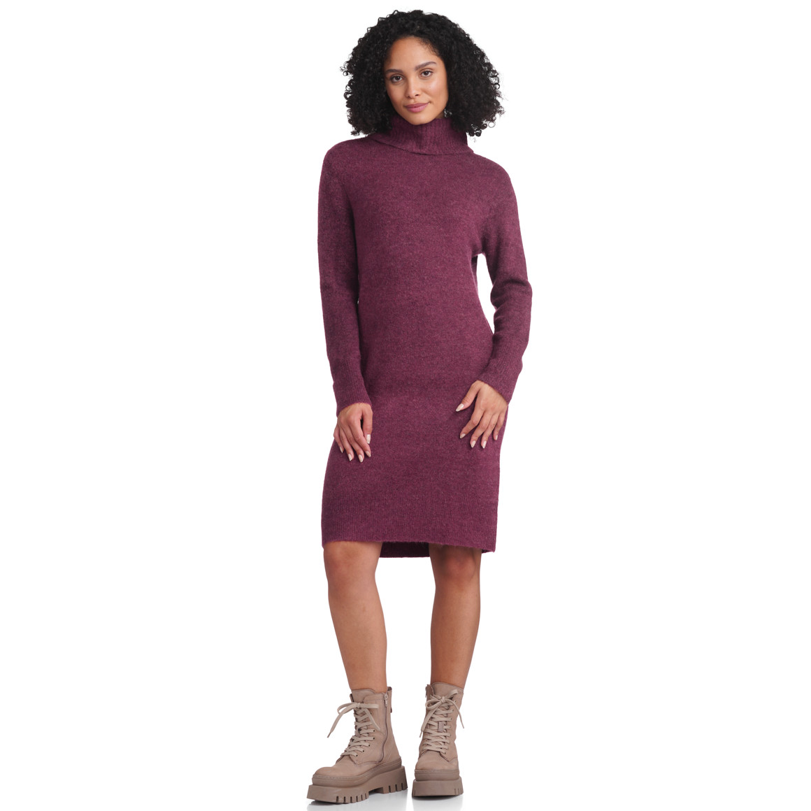Damen Strickkleid mit Rollkragen