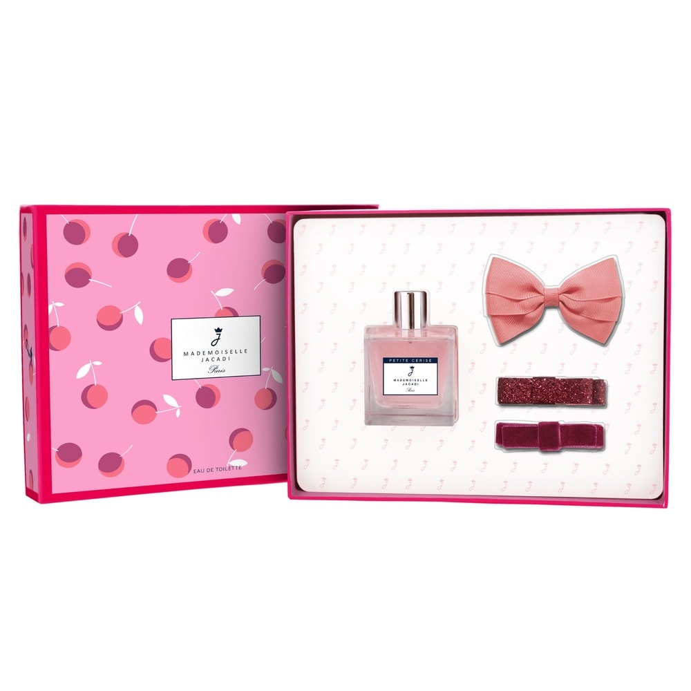 jacadi Le Coffret Mademoiselle Petite cerise Eau de Toilette + Barrettes Jacadi