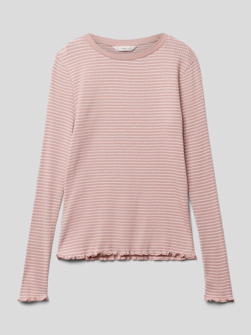 Longsleeve mit Streifenmuster in hellrosa