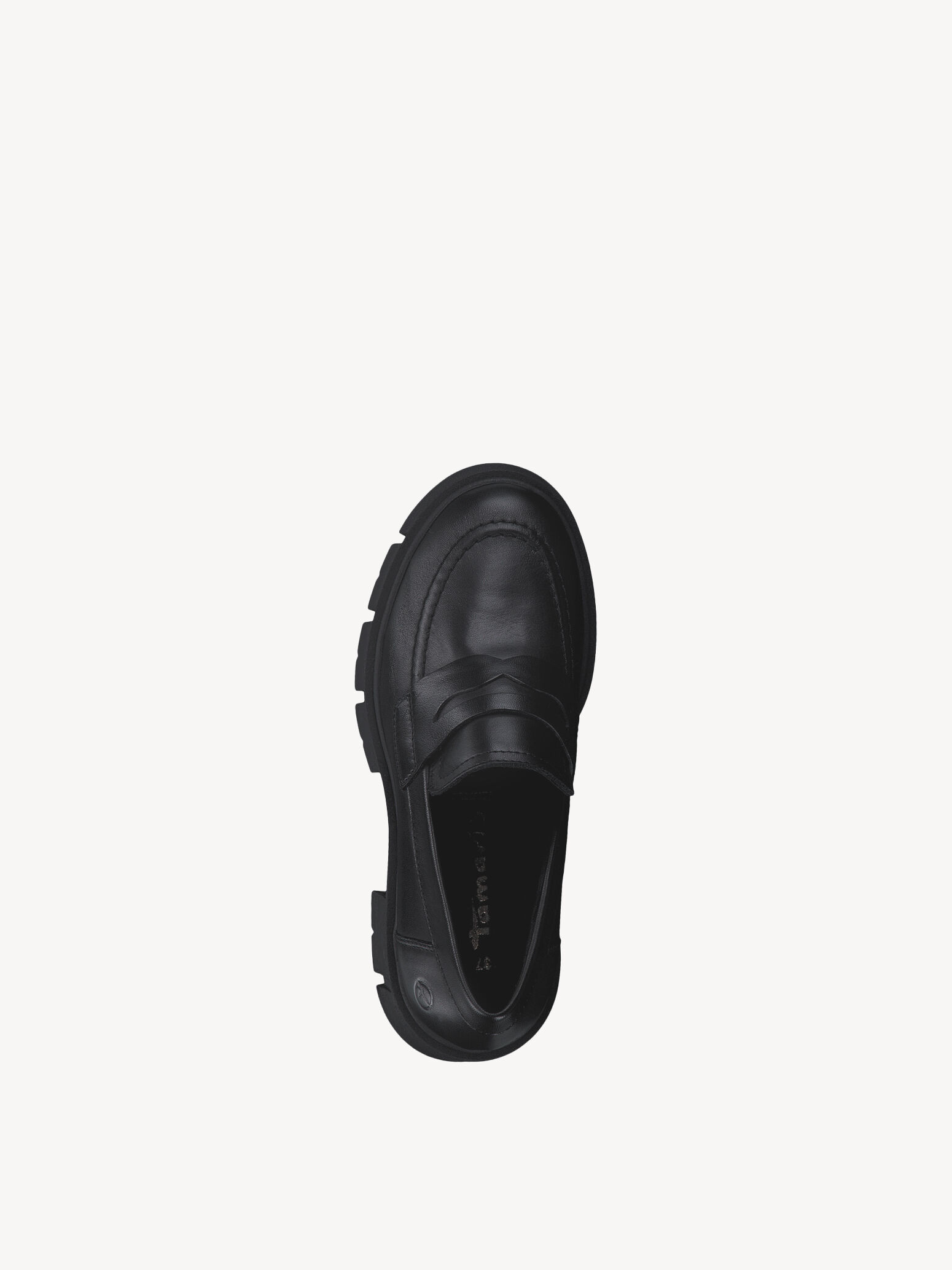 Slipper en cuir - noir