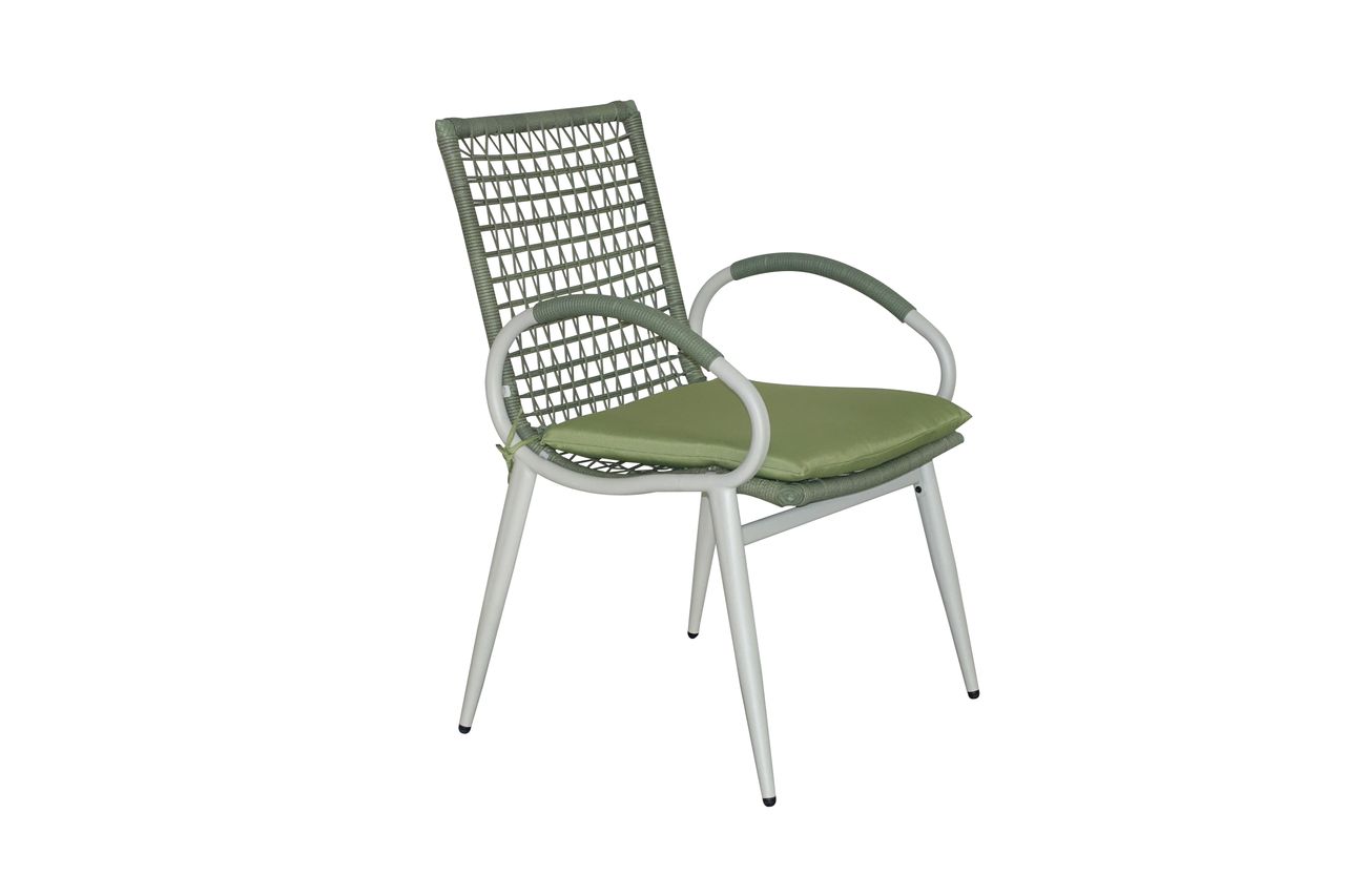 Happy Home Happy Home Dining-Set 5tlg. HGS41-GRN grünes Rattan mit Sitzkissen in grün