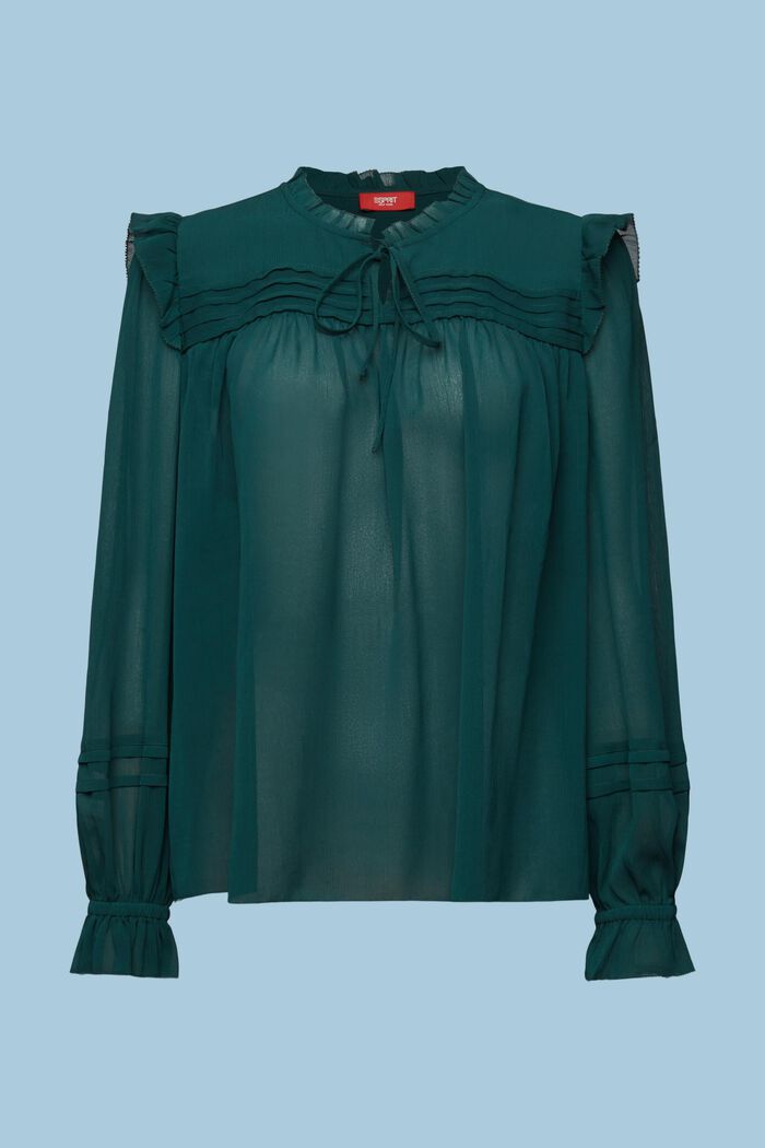 Chiffonbluse mit Rüschen