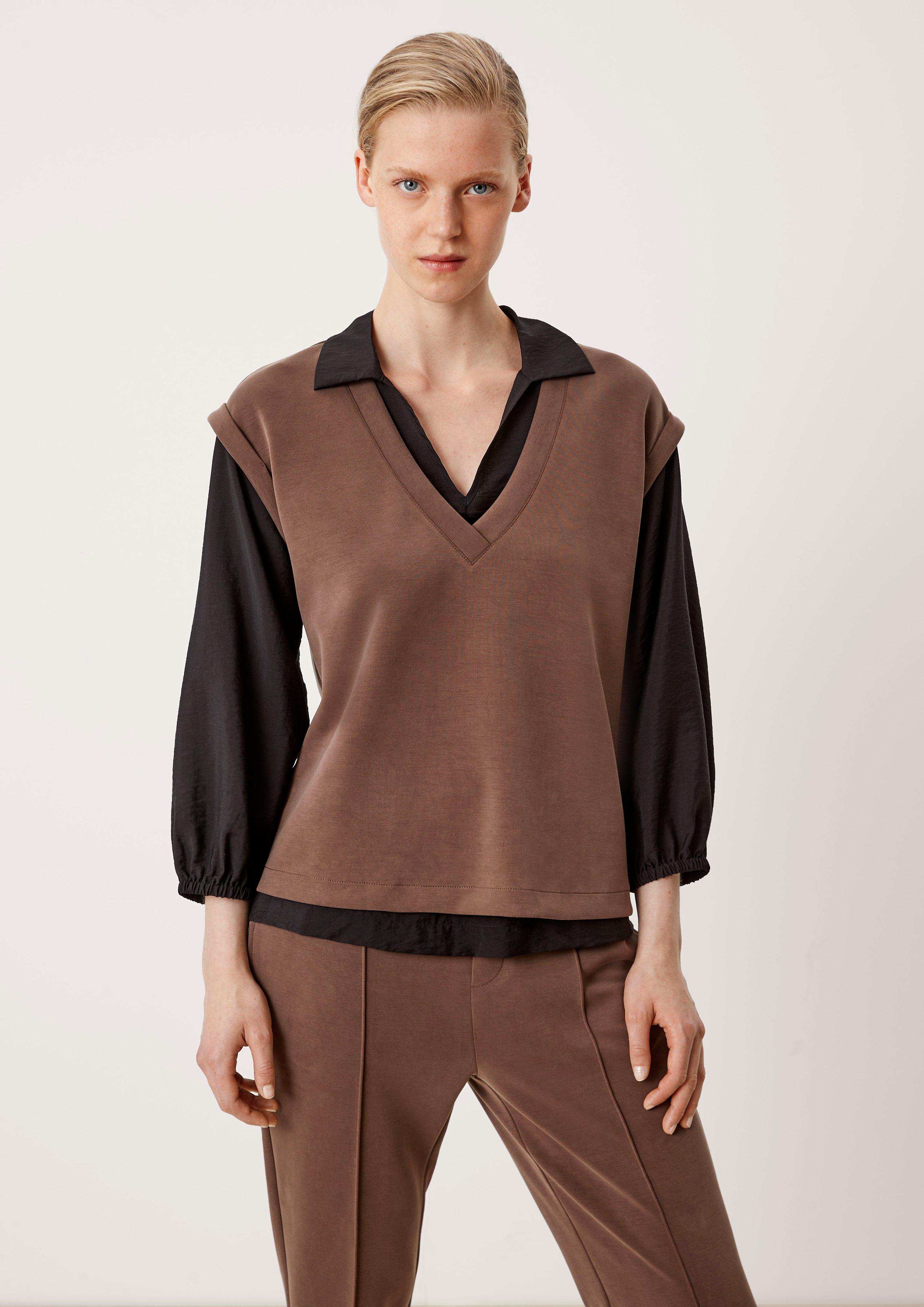 Scuba-Shirt mit V-Ausschnitt  2126132-8720