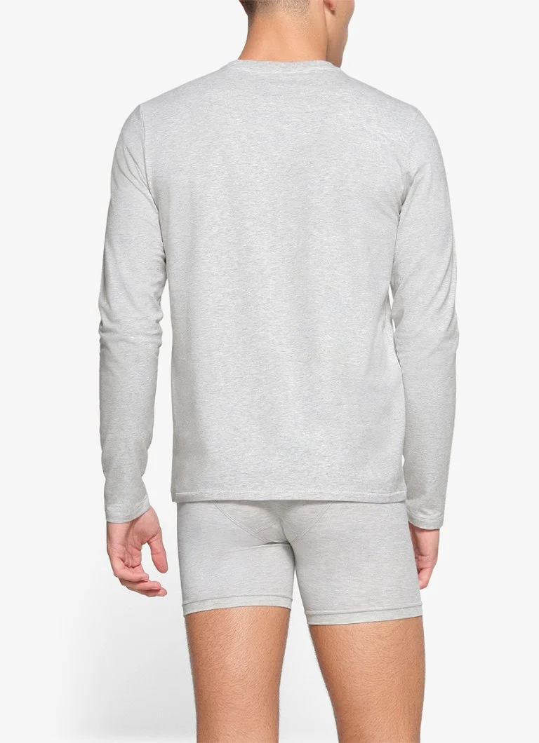 Tricou Skims din bumbac cu mânecă lungă și guler rotund
