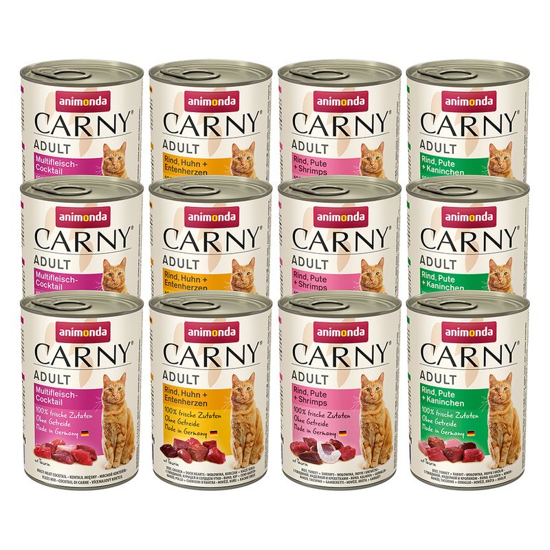 Mix-Sparpaket animonda Carny Adult 12 x 400 g zu TOP-Preisen