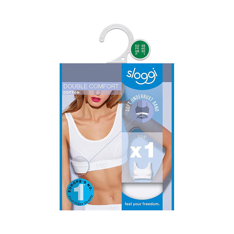 Sloggi Sloggi topp str 40 hvit, Double Comfort
