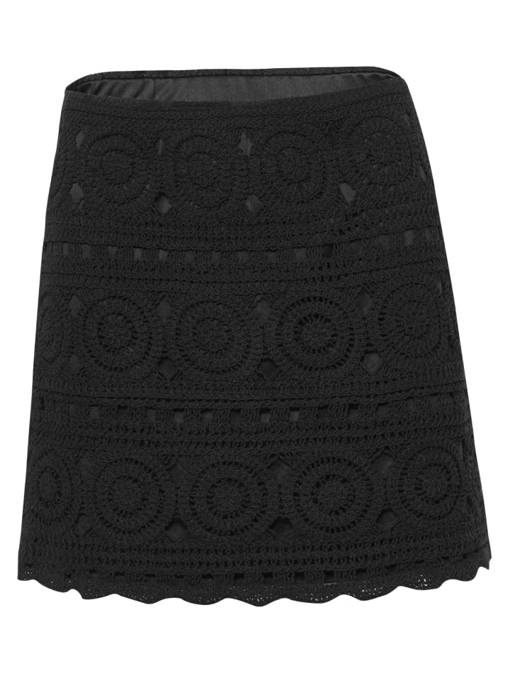 KOROSHI KURZER SKIRT in schwarz günstig kaufen