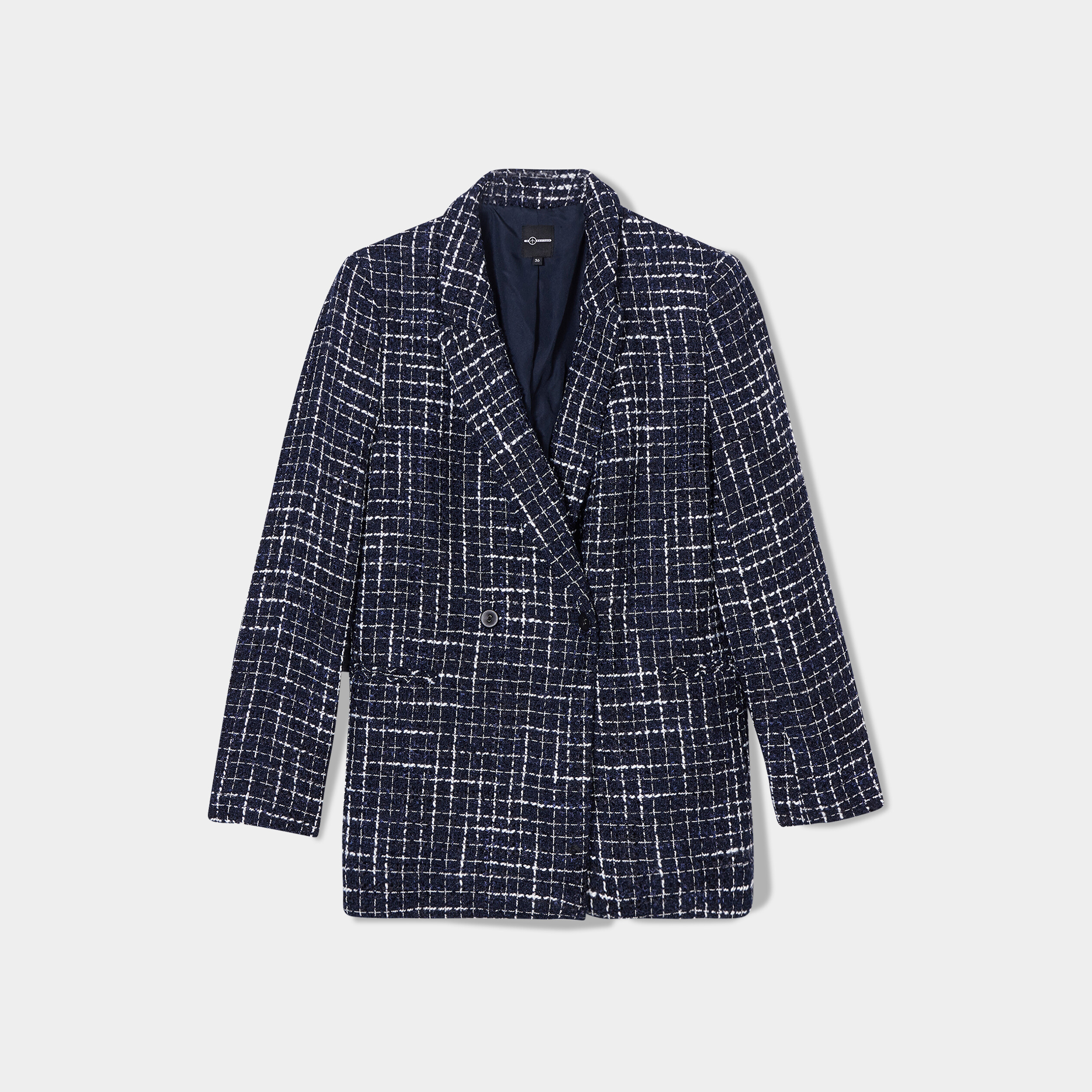 Veste blazer boutonnée Mosquitos bleu foncé femme | La Halle