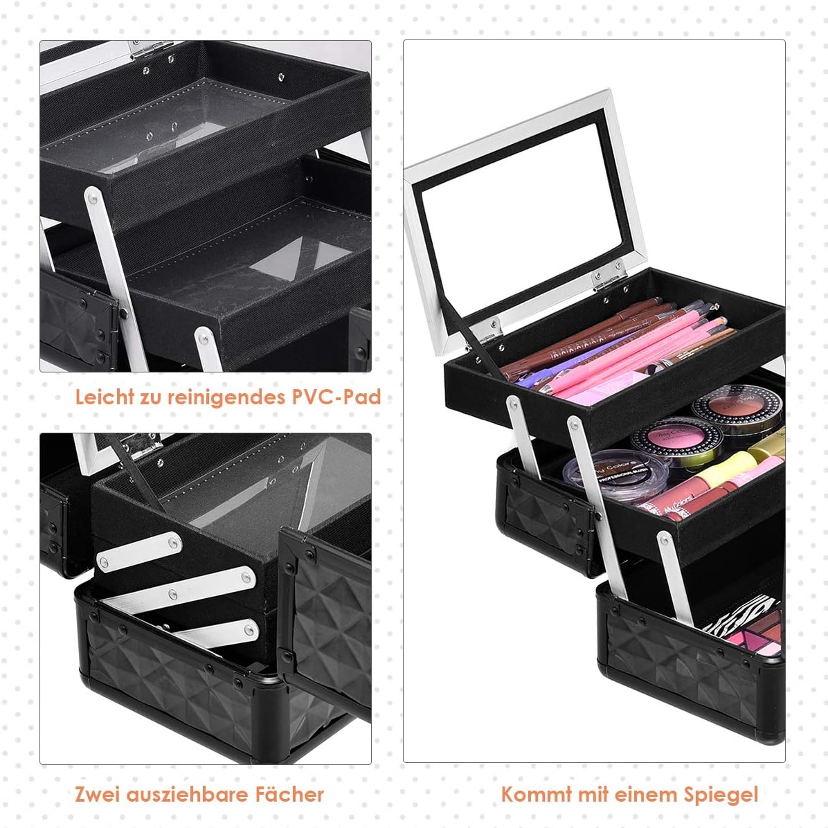 Costway COSTWAY Beauty Case Schminkkoffer Kosmetikkoffer