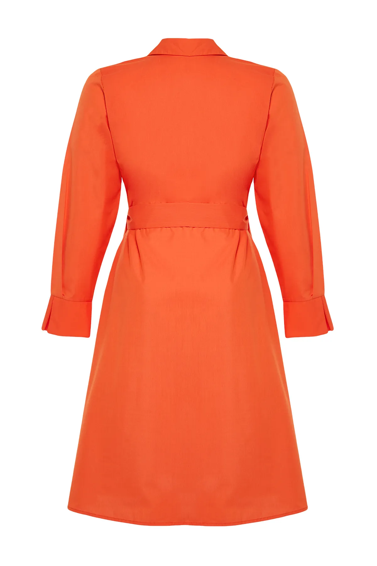 Trendyol Curve  Oranges zweireihiges gewebtes Kleid TBBSS24AH00053