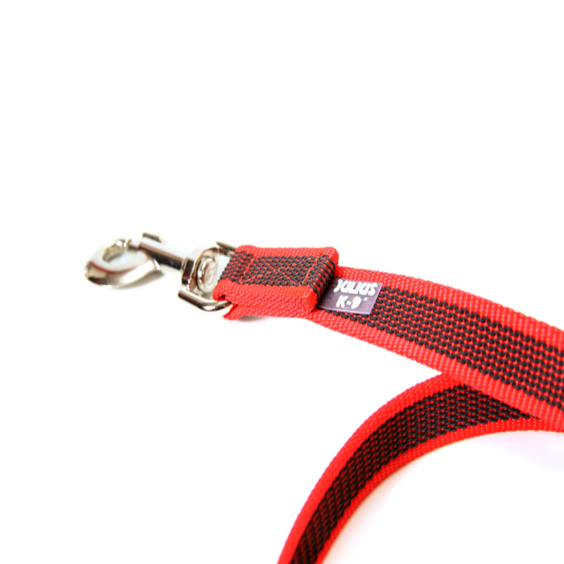 JULIUS-K9 Hundeleinen JULIUS-K9 Führleine 20mm Schlaufe 1 m rot/ grau