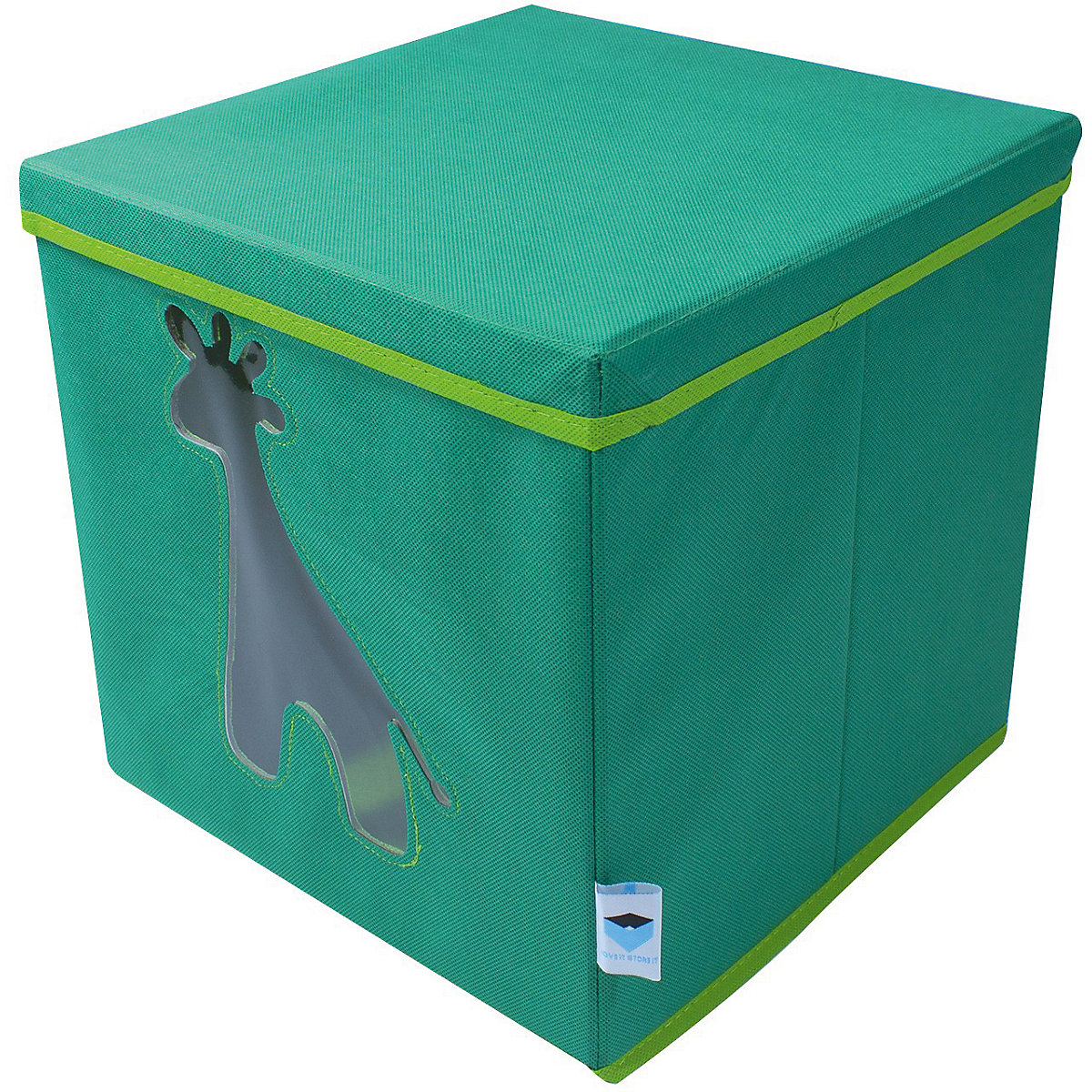 Aufbewahrungsbox Giraffe grün, mit Sichtfenster, 30 x 30 x 30 cm