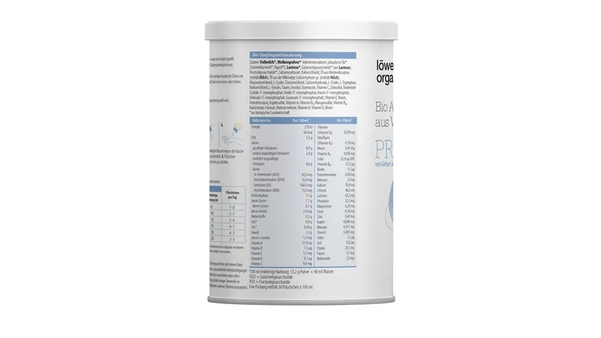 löwenzahn Bio Anfangsmilch PRE aus Vollmilch 400 g