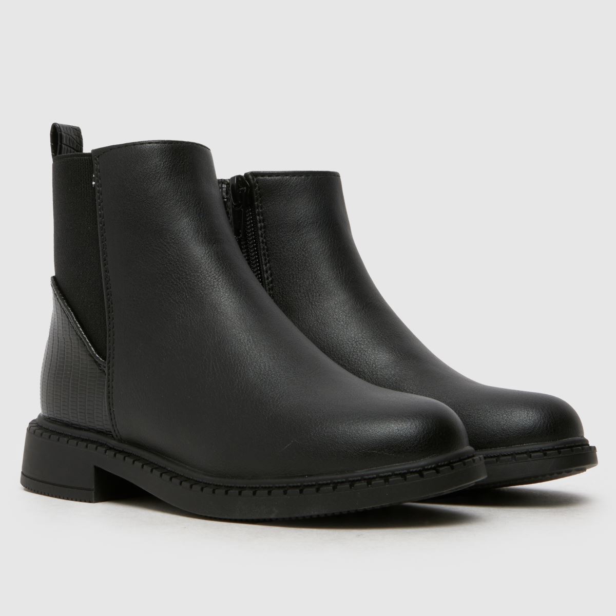 Schuh svarta lugnare chelsea-stövlar för flickor