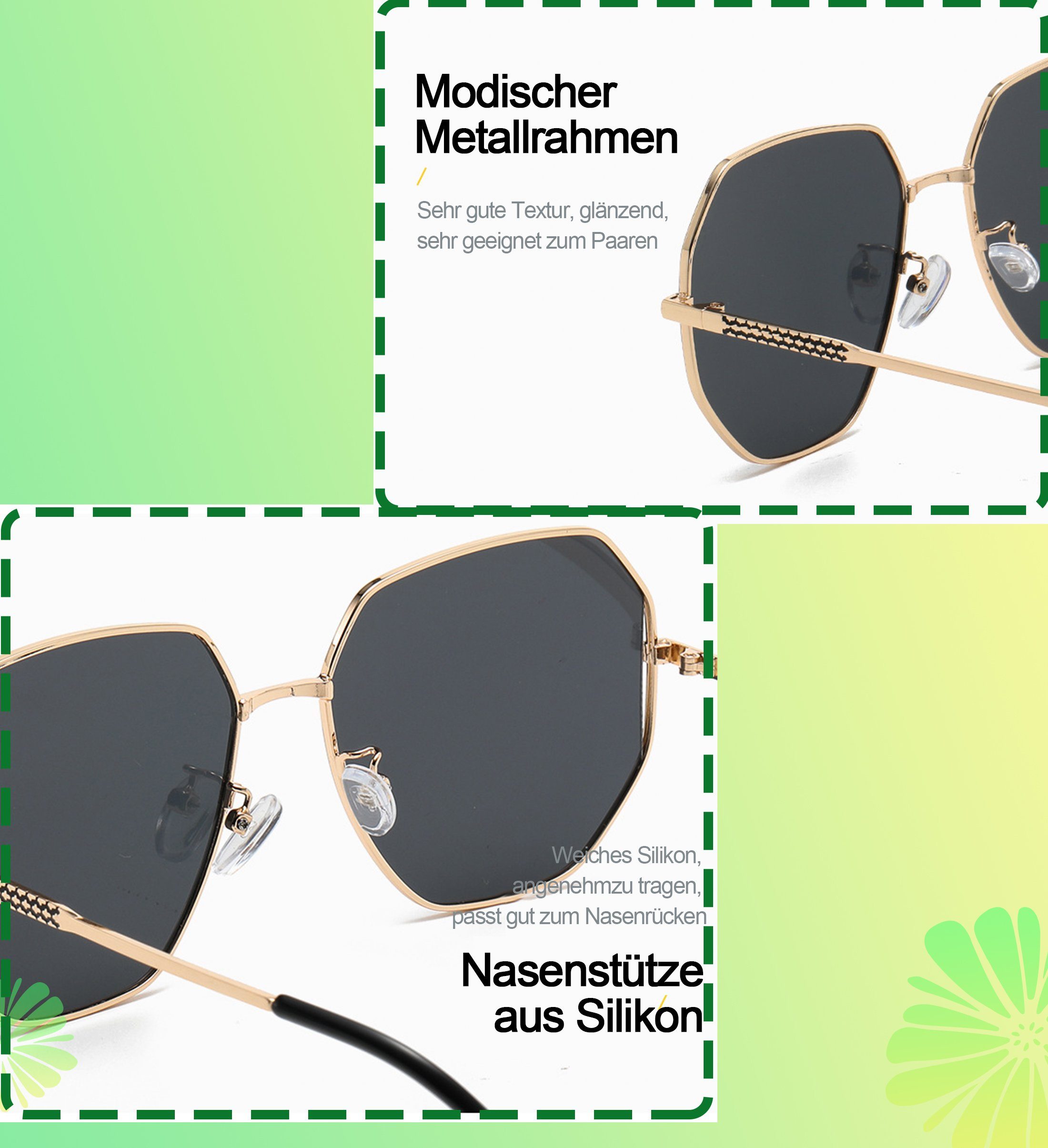 KUGI Sonnenbrille Sonnenbrille Hochwertige Verpackung Geeignet für Männer und Frauen (UV400 100 % UV-Schutz, 2023 Hot Sale Style Auswahl, für Männer und Frauen Ins Blogger, und Prominenten derselbe Stil Muss in vier Jahreszeiten haben sind die perfek