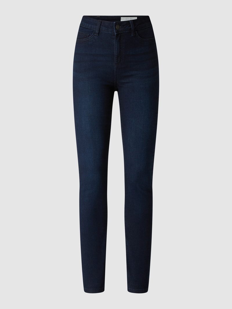 Skinny Fit High Waist Jeans mit Stretch-Anteil Modell 'Callie' in dunkelblau