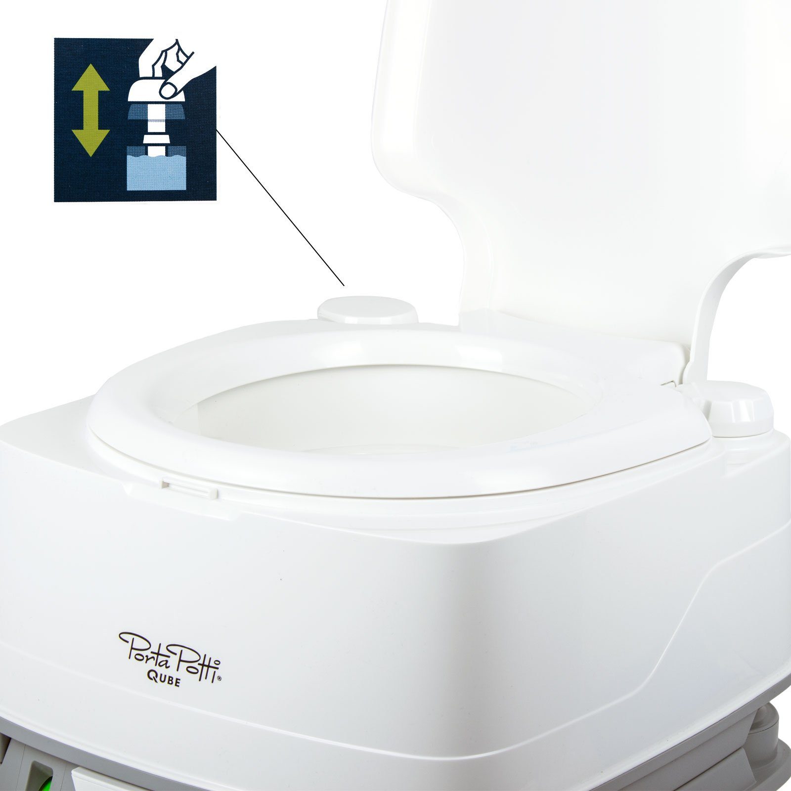 THETFORD Campingtoilette Thetford Porta Potti Qube 365 Campingtoilette 21 Ltr Tank